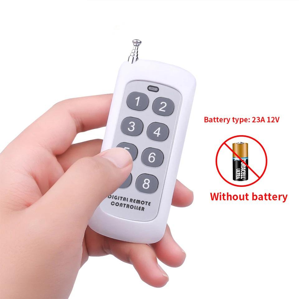 433MHz Wireless Remote Control 2/4/6/8 Buttons Remote Control Learning Code 1527 Antenna Reach 1000m Long Range