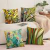 Abstract Paint Colorful Cushion Cover Soft Short Plush Pillow Cover Smooth Cozy Texture Aesthetic Cushion Case Home Decor