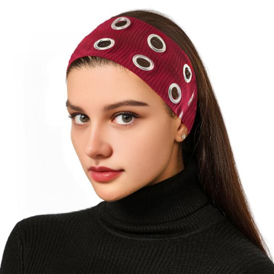 Kvinners Hårbånd Hul Øye Elastisk Design Punk Rock Estetisk Hårbånd Sport Yoga Fester Hverdagsbruk