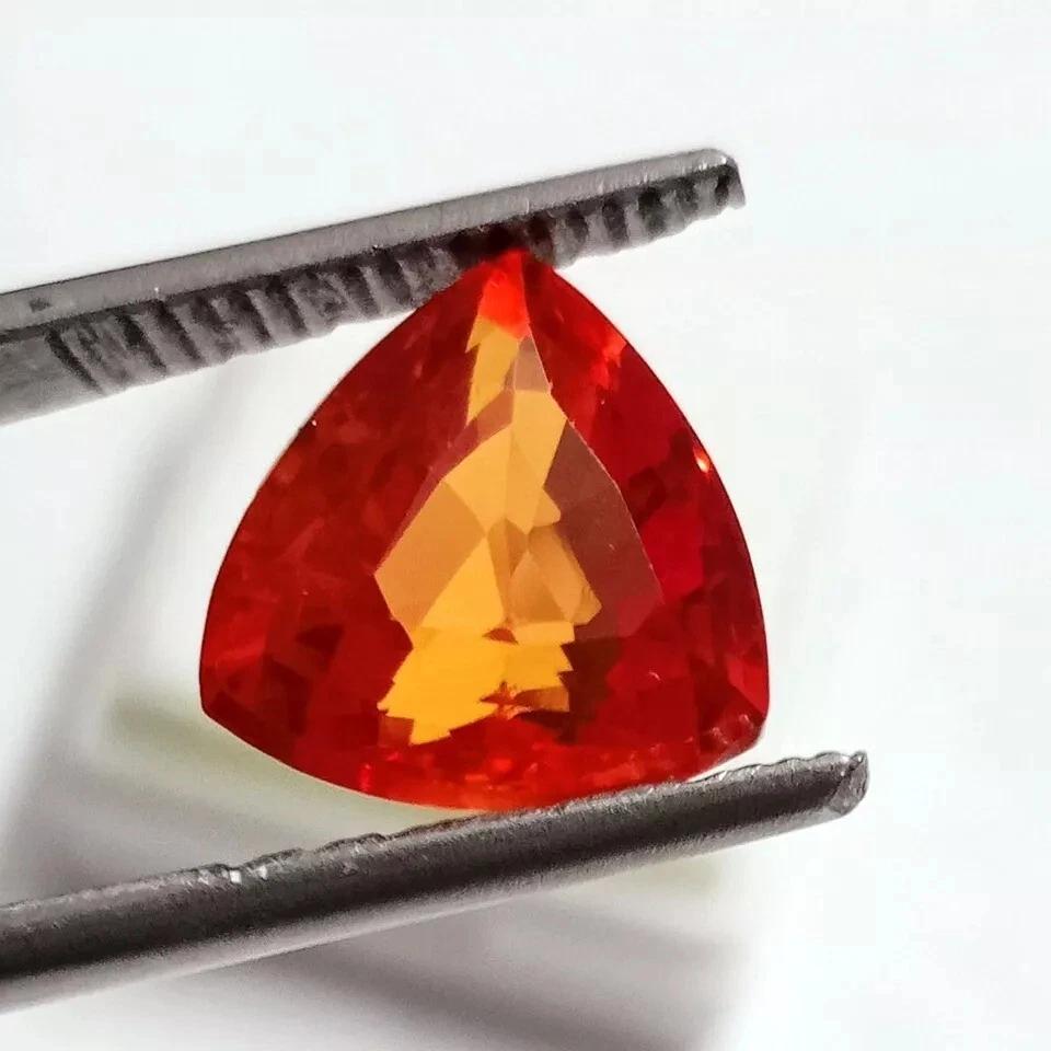 Natural Mexican Fire Opal Red Orange Trillion 12-14 Ct Beautiful Gemstone