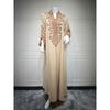 Indonesia Middle East Autumn and Winter Fashion Women Embroidery Rope Embroidery Color Robe Arab Dubai Jumpsuit Long dress Dresses