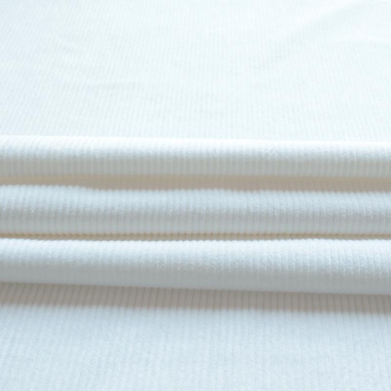 Solid-Color Ribbed Corduroy Jacket and Shirt-Smock in Silk Fabric