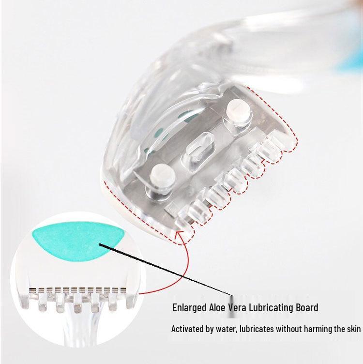 Unisex White Tiger Pubic Hair Razor & Trimmer with Styling Template for Men and Women