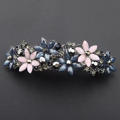 Pince à Cheveux Florale Rétro Printemps - Style Horizontal Élégant pour Femmes