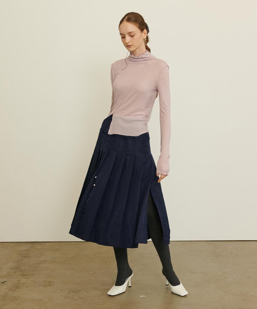 Eonmyuteu New Modern Pleated Skirt_Navy