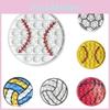 Buntes Baseball Basketball Pop It Fidget Spielzeug für ultimative Stressbewältigung und Spaß