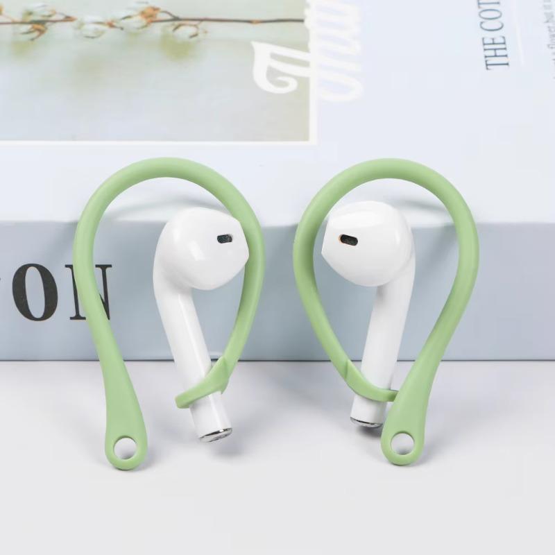 1 Paar Silikon Anti-Verlust Ohrhaken Bluetooth-Headset 1 2 3 Pro Sport Anti-Drop Kabelloser Ohrhörer Ständer Sportteile Weiß Schwarz