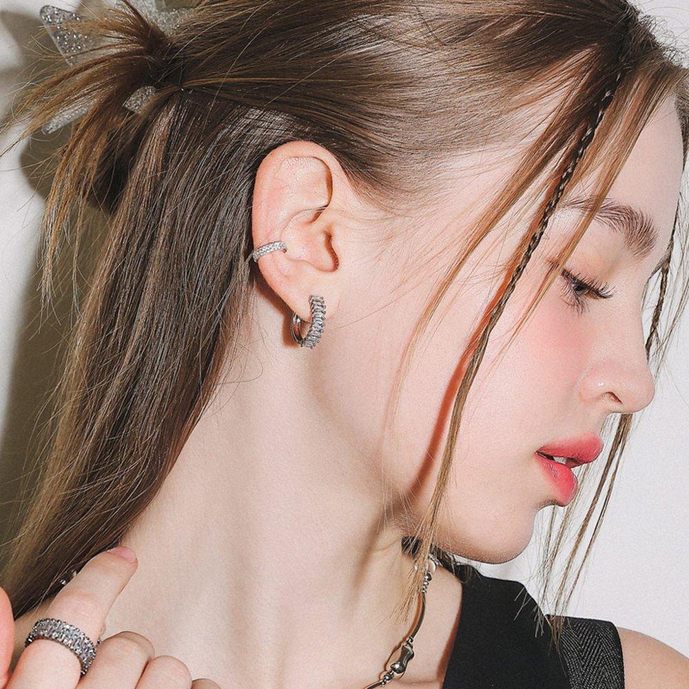 J.Lauren [Aube] Cubic Setting Silver Ear Cuff Ae015