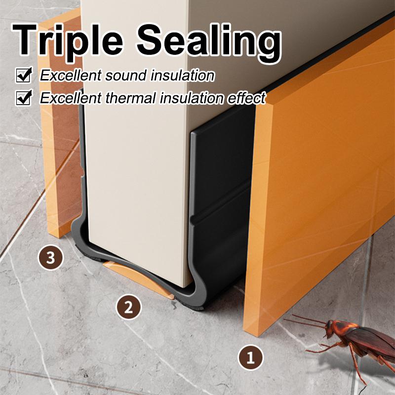 Verstellbare Flexible Türboden-Dichtungsleiste Kaltwind- und Staubdicht Wetterleiste Türfenster-Spalten Schlafzimmer Zugluftstopper