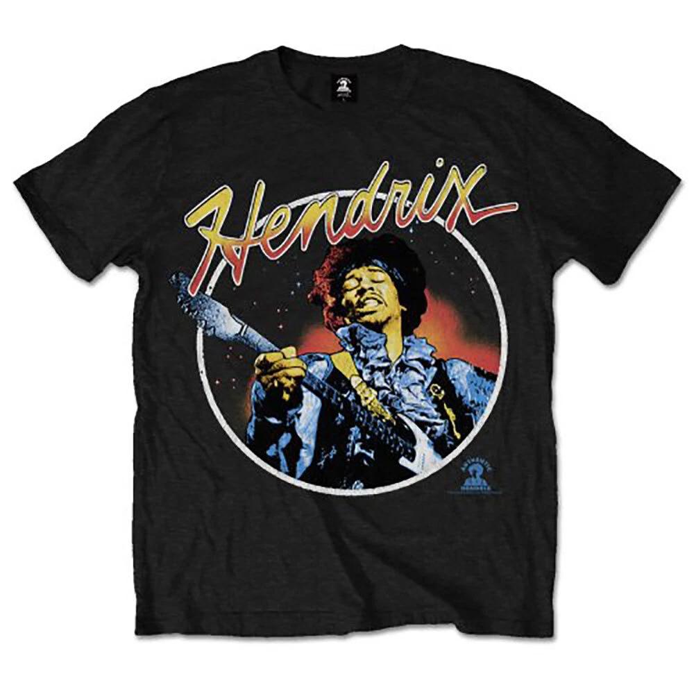Jimi Hendrix TShirt Script Circle Band New Black Official S
