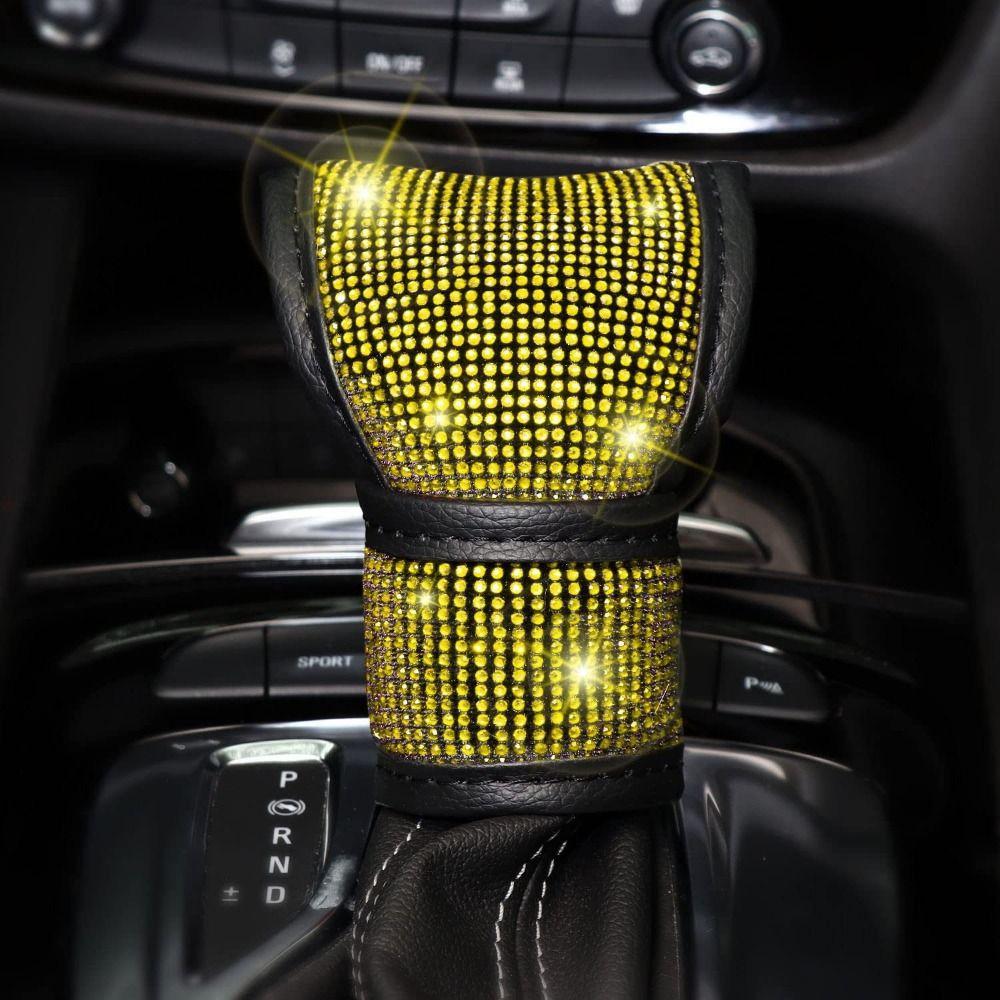 Rhinestone Bling Car Interior Accessories Set Steering Wheel Protective Case Vehicle Accessories