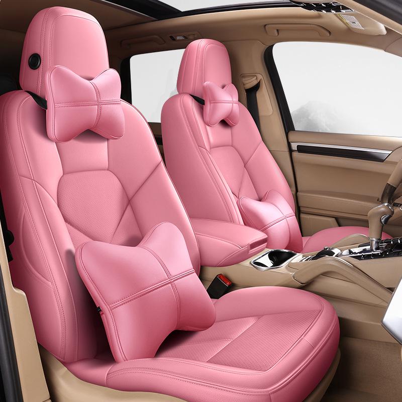 Full Coverage Genuine Leather Seat Cushion for BMW 5 Series and Porsche Cayenne