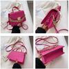 Fashion Leisure Design Women Handbag PU Solid Color Lady Shoulder Bag Chain Decoration Female Crossbody Bag For Outings Commute