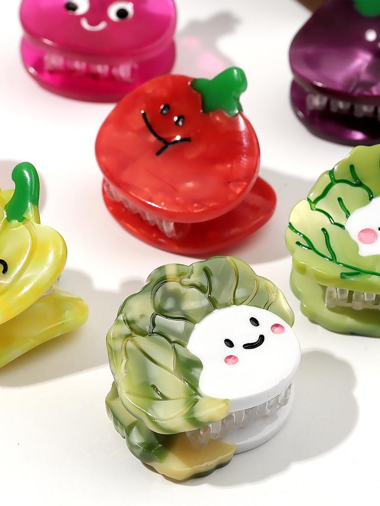 Acetate Vegetable Small Hairpins Eggplant Pepper Hair Ornaments Sense of Quality Cute Hairpin Y2k Dopamine Clip
