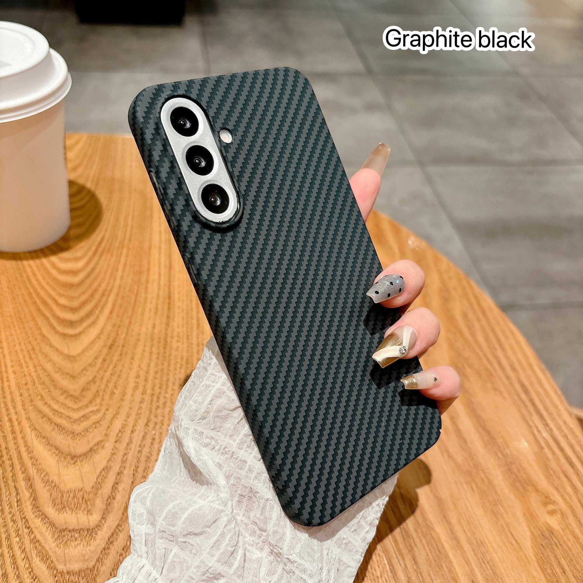 

Чехол для телефона Samsung A56 с эффектом кожи из углеродного волокна, магнитный, для Samsung A55, простой и модный, противоскользящий, противоударный Samsung A56