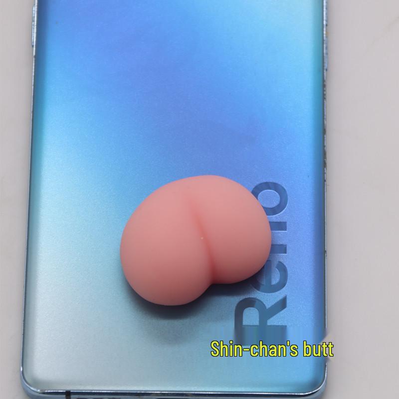 Japan Moe Small Animal Squeeze Toy: Soft Rubber Dumpling Peach