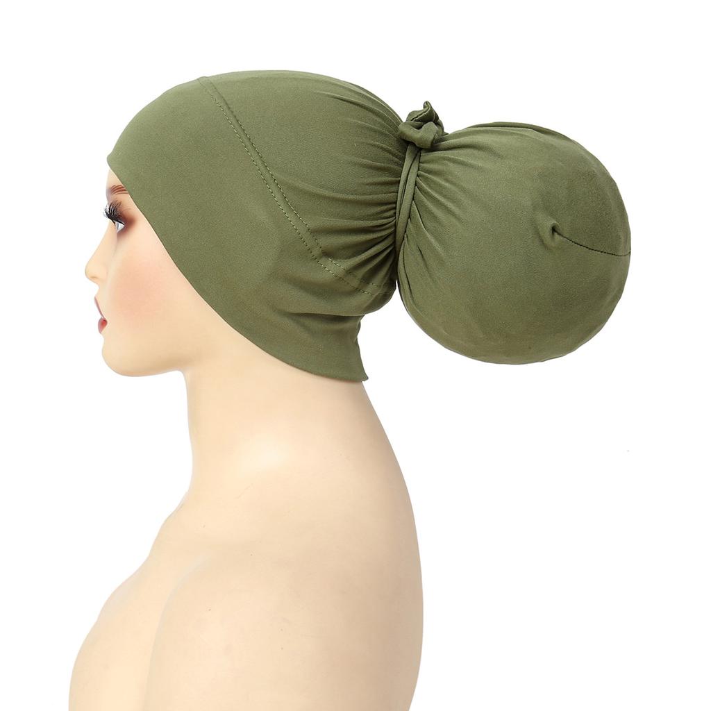 2025 New Soft Muslim Turban Hat Inner Hijab Caps Islamic Underscarf Bonnet India Hat Hair Loss Female Headwrap Turbante Mujer