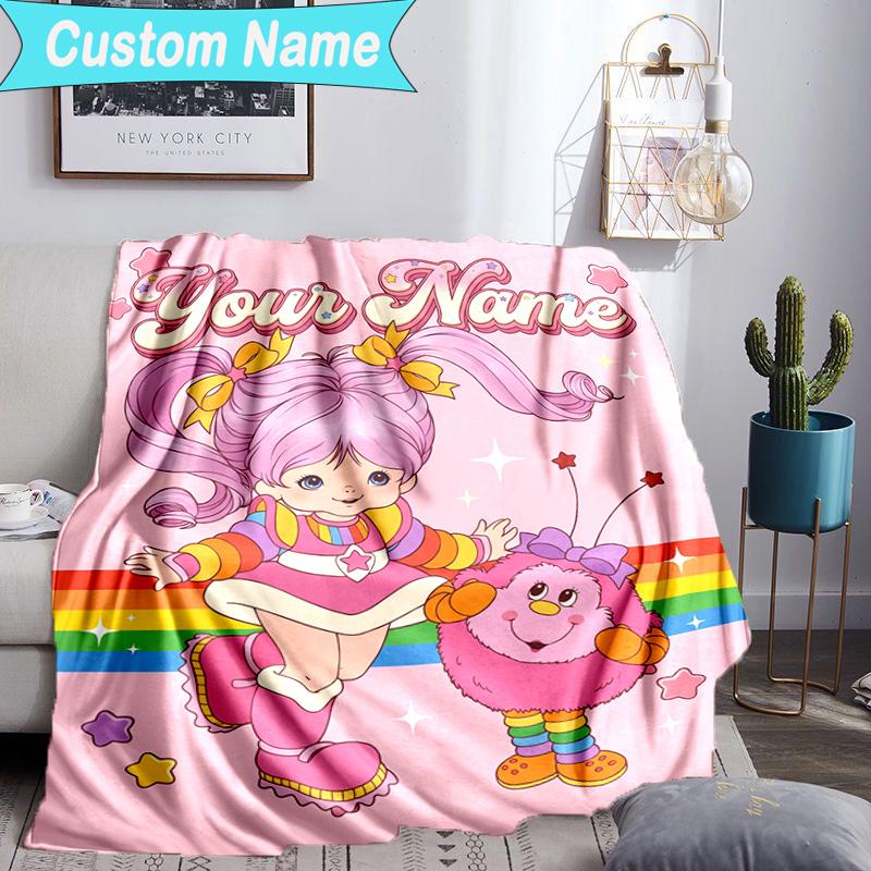Custom Name Blanket Rainbow Adventure Blanket Bedding Blanket for Travel, Camping, Living Rooms, Offices, Sofas, Fan Christmas gift