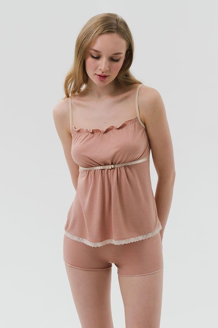 

комплект: топ та шортики Sambario (61383) 46(L) тілесний