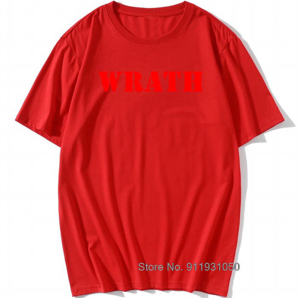 Limited WRATH Natural Selection Logo Design Graphic Men Black T-Shirt Summer Fashion Streetwear O Neck 100% Cotton Short Sleeve