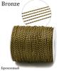 2M/lot Gold Cylindrical Bamboo Beads ball Sausage Chains For DIY Necklaces Bracelet Jewelry Making Supplies Accessories