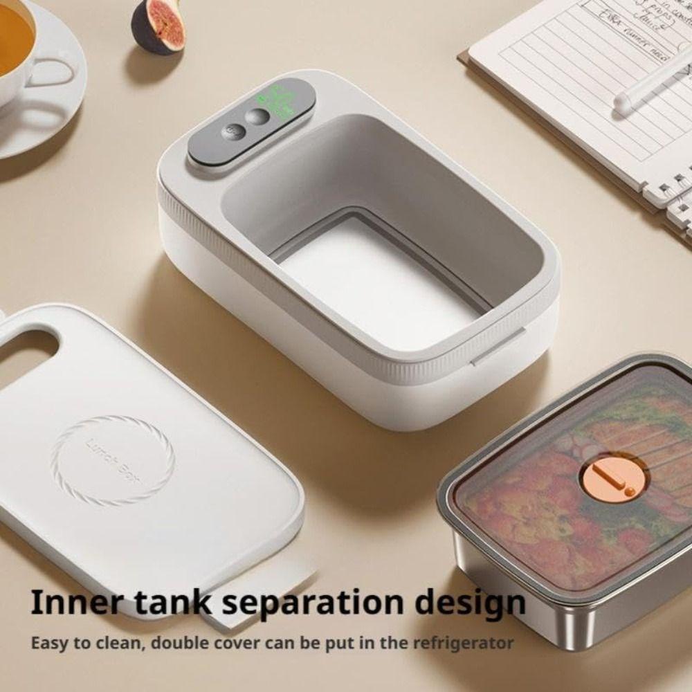 with Timer & 4 Temp Settings Electric Heated Lunch Box Food Containers