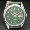 REFURBISHED SEIKO 5 AUTOMATIC MENS WATCH JAPAN MADE GREEN DIAL CUSTOM A440081-2 QV90-a440081