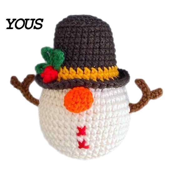 Cute Animal Hanging Decorations Handmade Crochet Christmas Ornament, Yarn for Warm Heartfelt Holiday Presents Car Rearview Mirror Bag Charm