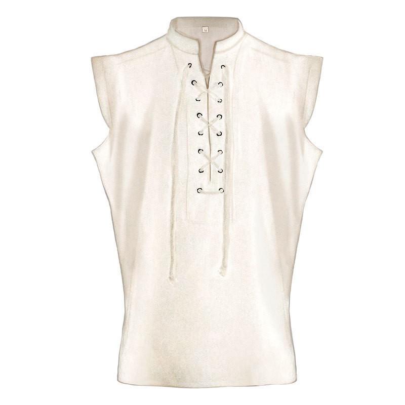 Mens Medieval Vintage Halloween Costume Fantasy Stage Performance Top