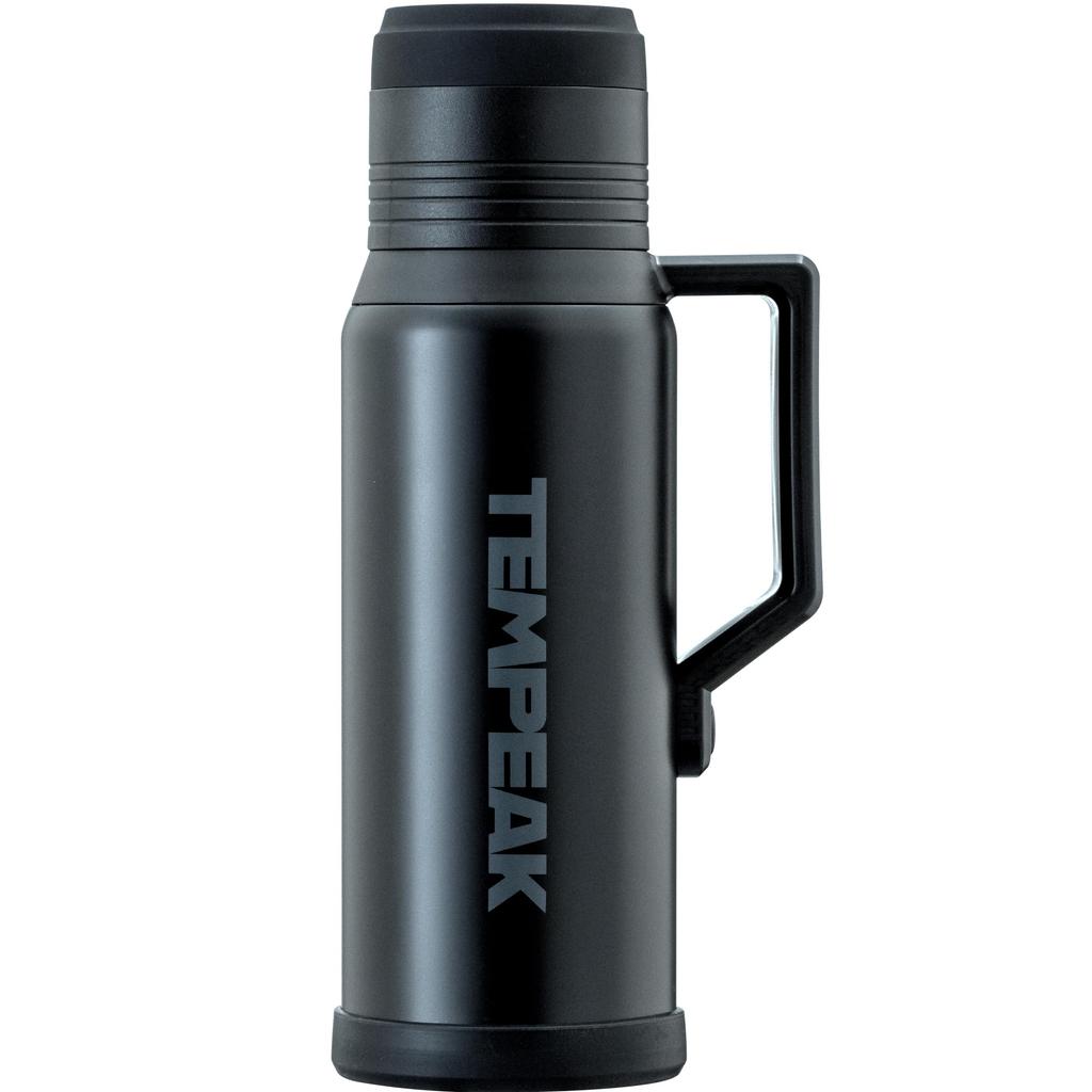 Atlas Stainless Steel Water 1200ml Keeps Hot or Cold Drinks Hot or Perfect for Outdoor and and Compatible with Hot Water and Sports Black ATPB-1200BK