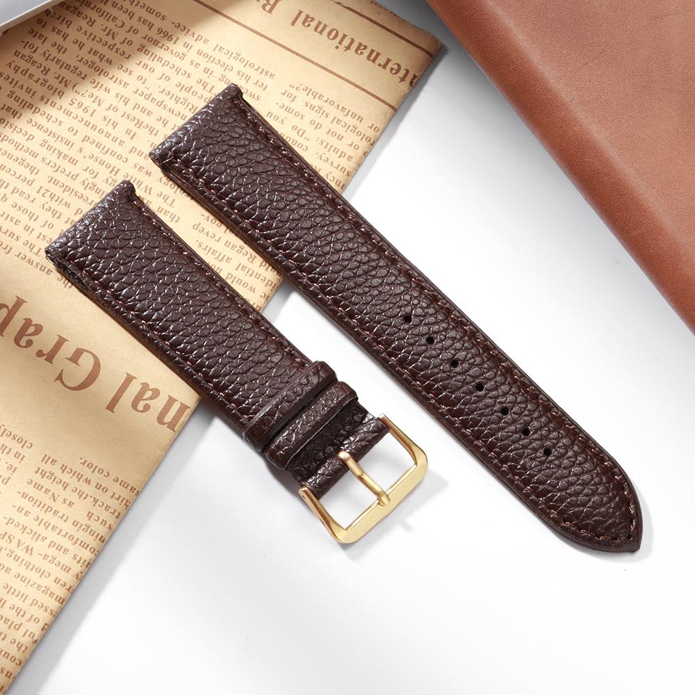 

Universal Leather Watch Band 12mm 14mm 16mm 18mm 20mm 22mm Straps for Women Silm Wristband Metal Gold Silver Buckle Bracelets 12mm