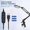 10X Magnifying Desk Lamp Metal USB Clamp Light for Crafts