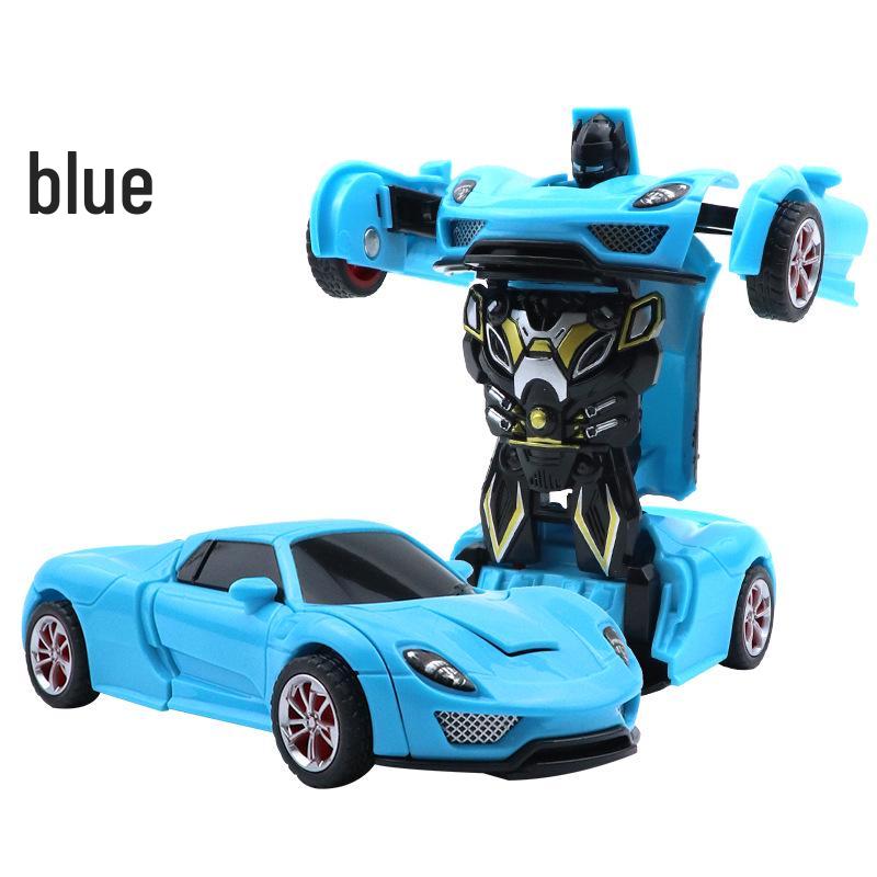 Popular Children's Deformed Toy Robot and Car Set for Educational Play at Street Markets and Night Stalls.