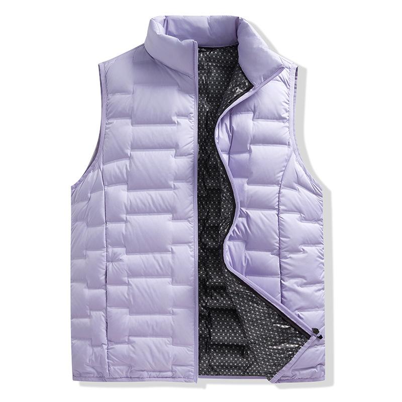 Down Vest Men's Autumn and Winter New Products Stand-up Collar Inner Thermal Vest Light Down Jacket Women