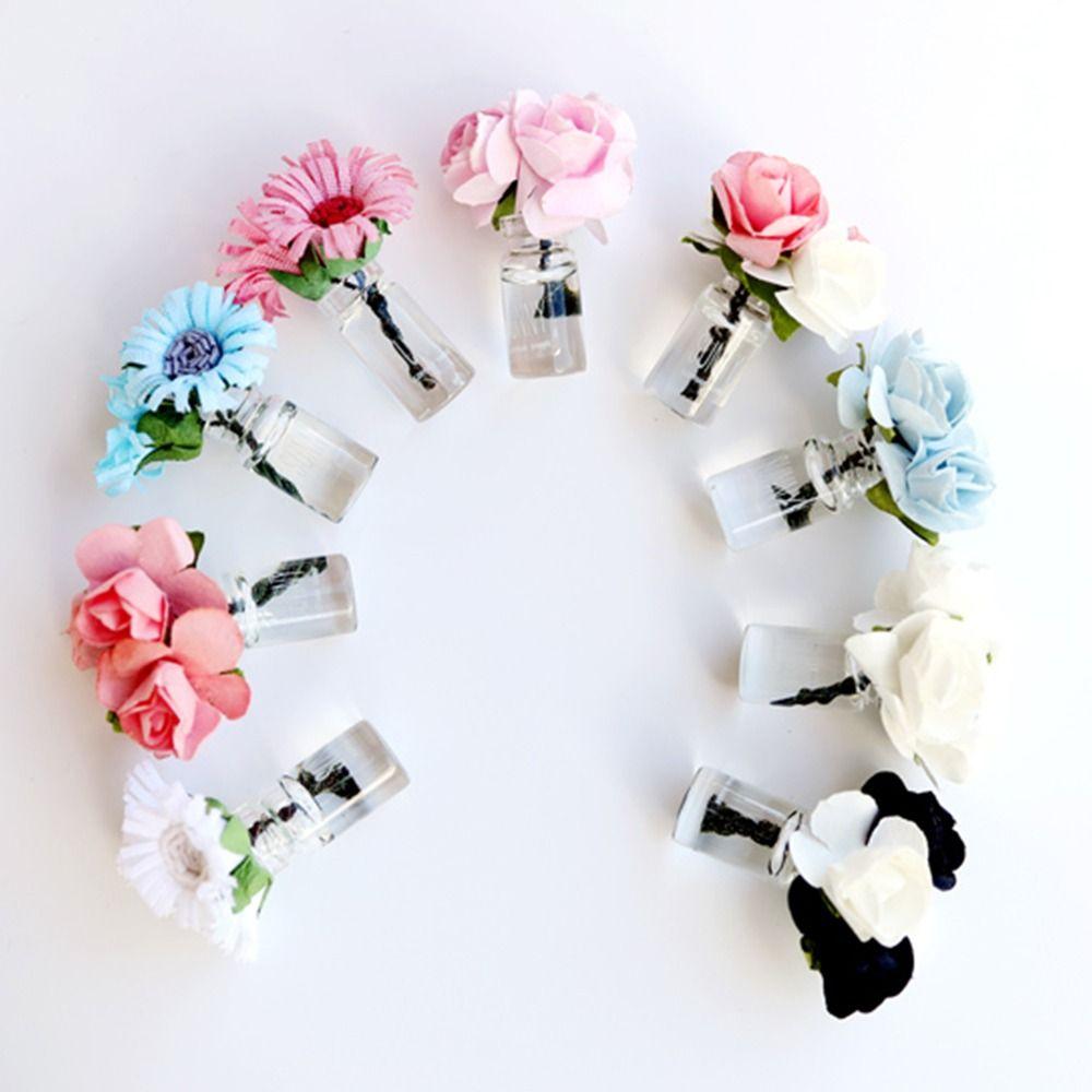 1/6 1/8 1/12 Miniature Rose Bouquet Rose Daisy Micro Vase Flower Toy Dollhouse Flower Vase