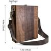 New Messenger Box Bag - Chinese Style Wooden Crossbody Satchel with Multi-Compartment Storage, Vintage Writer's Organizer Case
