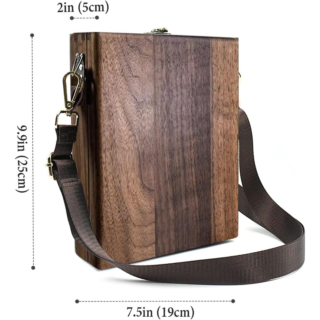 New type of writer messenger wooden box new Chinese style writer wooden box crossbody messenger storage box