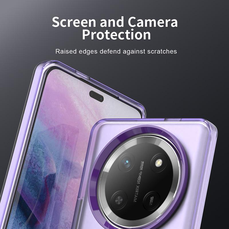 For Honor Magic 7 Lite Shockproof Matte Translucent Phone Case For Honor Magic 7 Lite for Magsafe Wireless Charge Back Cover