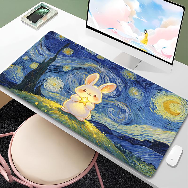 Cute Rabbit Mouse Pad kawaii Gaming Accessories NonSlip Large Keyboard Notbook Carpet Rubber Computer Desk Mat PC Gamer MousePad