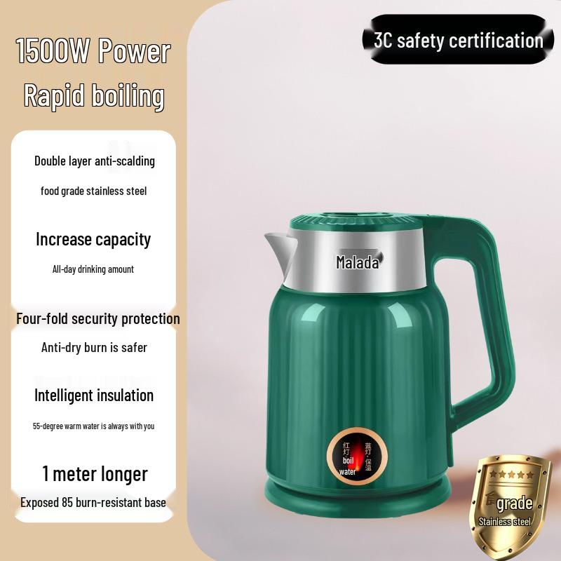 Wanlida 2025 Electric Kettle: Automatic Power-Off, Large Capacity, Insulated Boil, Household Use