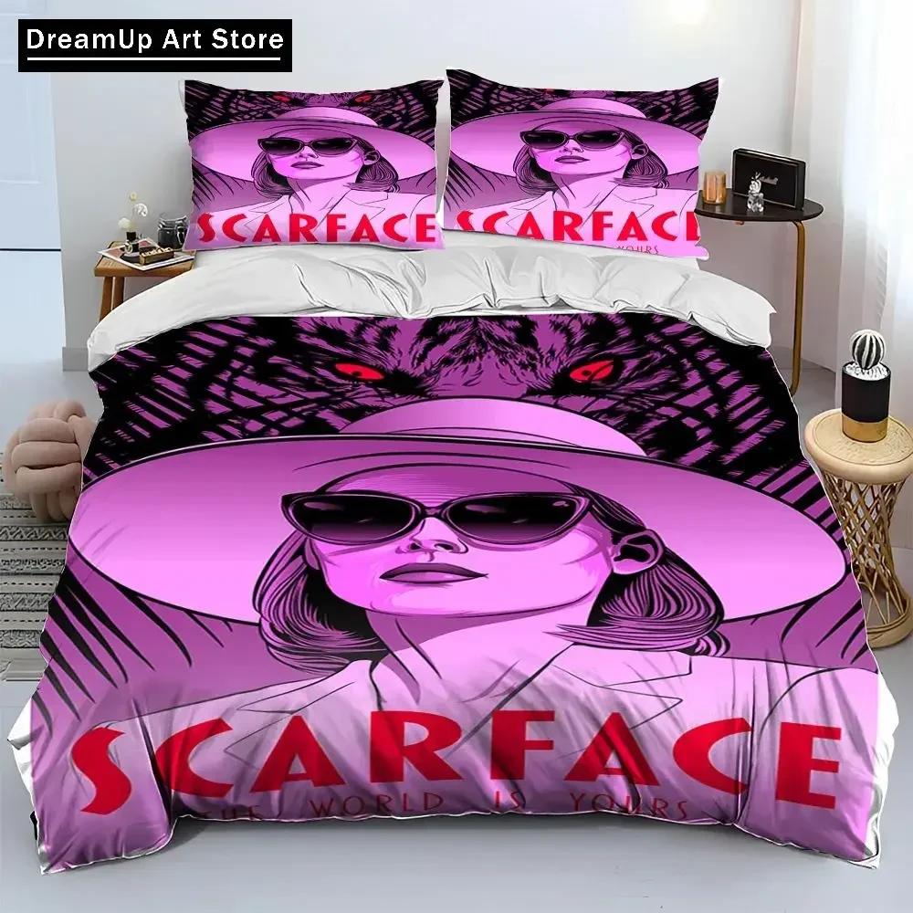3D Print Movie Scarface Tony Bedding Set Boys Girls Twin Queen Full Size Duvet Cover Pillowcase Bed Adult Fashion Home