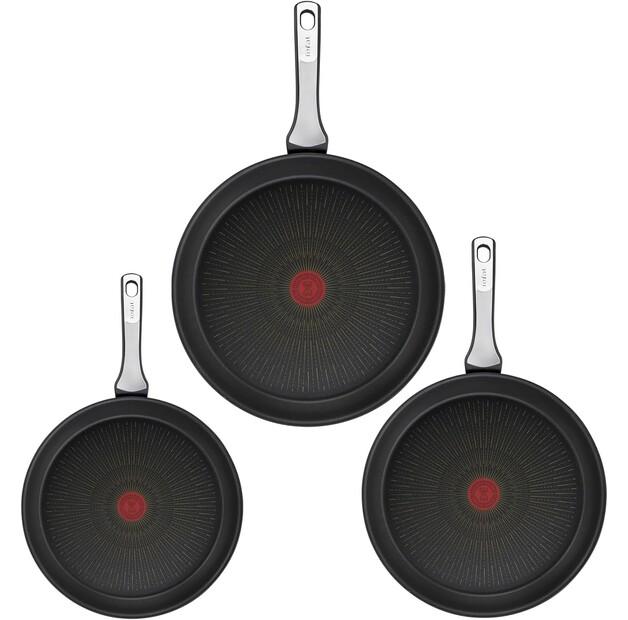 Tefal G25991 Unlimited On Frying Pan Set, 3 Pieces