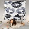 1pc Black  White Lip Print Polyester Tapestry 2D Print Wall Hanging for Bedroom Living Room Home Decor Stylish Gift for Room Wa