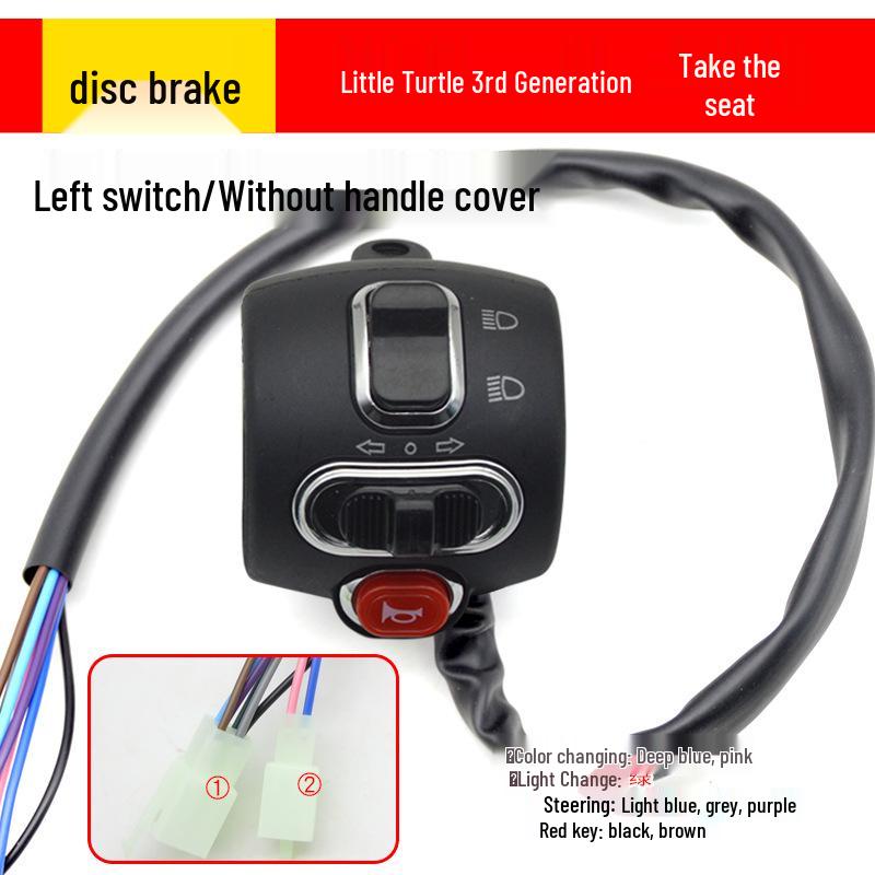 Electric Vehicle Handlebar Combination Switch with Twist Grip, Horn, Start, Headlight & Turn Signal Functions