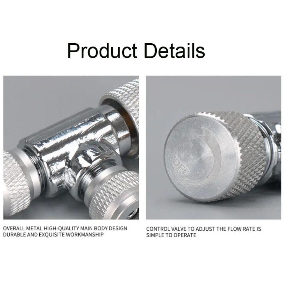 Single/Double Head Needle Valve Regulator Copper Silver CO2 One-way Bubble Regulator CO2 Fine-tuning Valve CO2 Bubble Counter