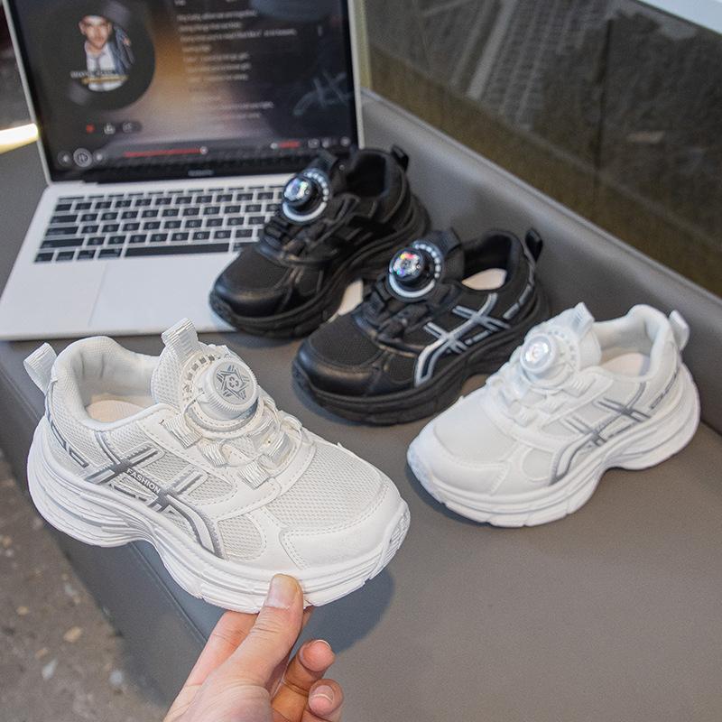 Children's New Sports Shoes 2025 Autumn Comfortable and Breathable Double Mesh Medium and Older Children's Fashion Casual Shoes Girls Classmates