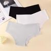 Plus Size Seamless Women's Ice Silk Triangle Panties - European & American Style Nylon Yoga Underwear