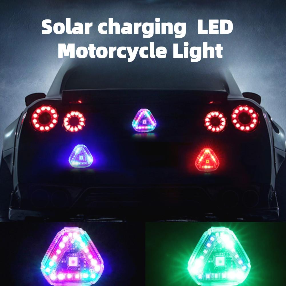 Solar Powered Motorcycle LED Warning Light with Motion Sensor and Magnetic Mount