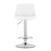 Kast Stool - White Eco-Leather/Chrome Base X 2