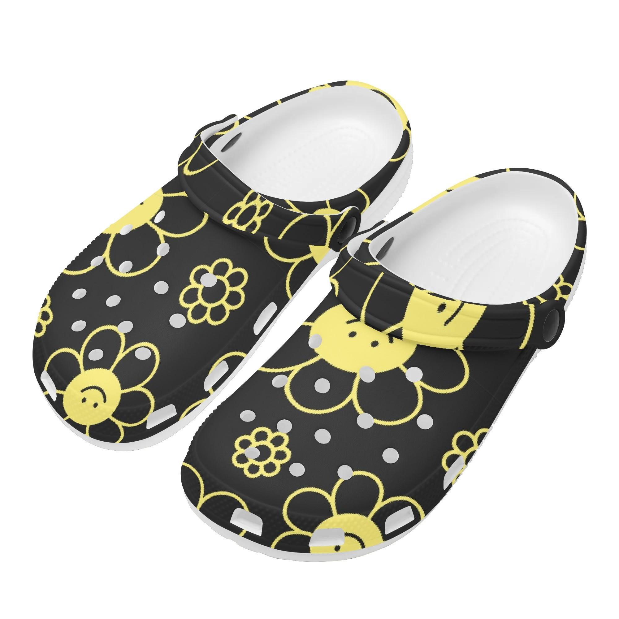 Cartoon Printed EVA Clogs Adult Unisex Breathable Lightweight Slip On Casual Footwear Soft Sole Summer Sandals Daily Walking 36 белый